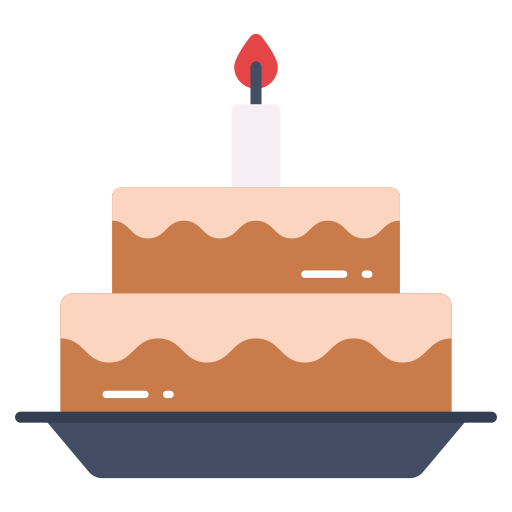 pastel de cumpleaños icono gratis