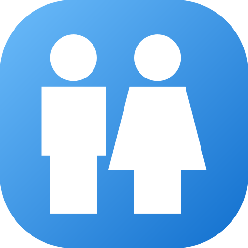Male And Female Generic Gradient Fill Icon