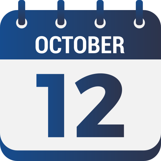 octubre 12 icono gratis