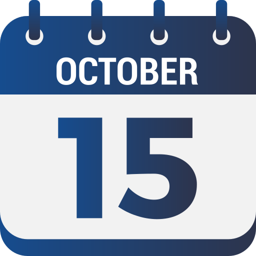 15 de octubre icono gratis