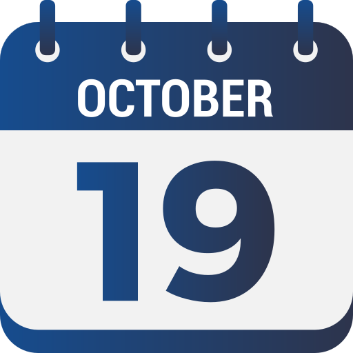 19 de octubre icono gratis