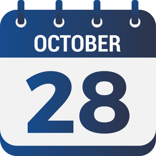 28 de octubre icono gratis