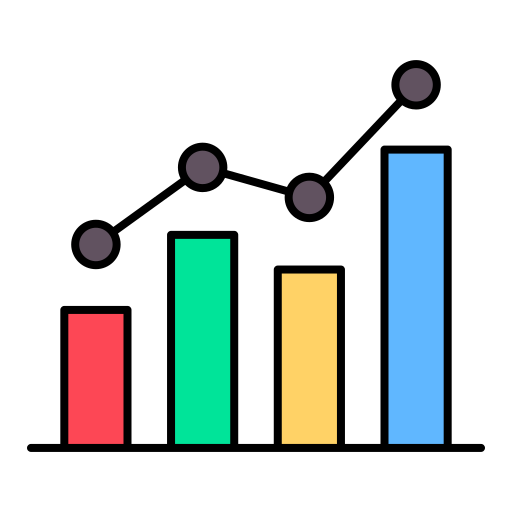 Chart Generic color lineal-color icon