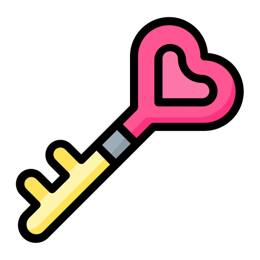 llave de amor icono gratis