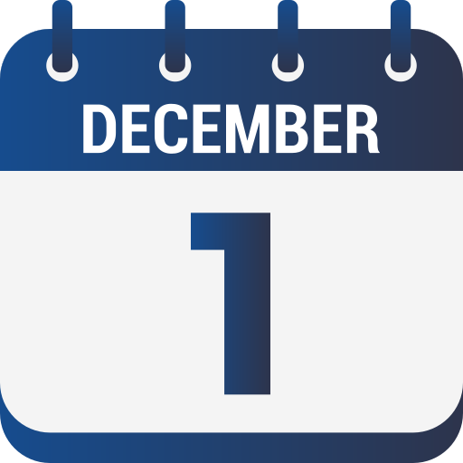 December 1 Generic gradient fill icon