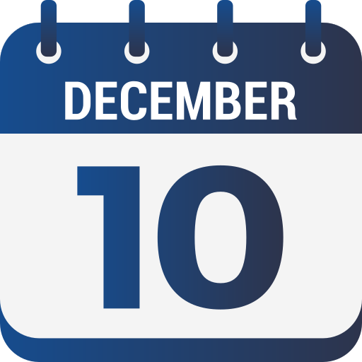 10 de diciembre icono gratis