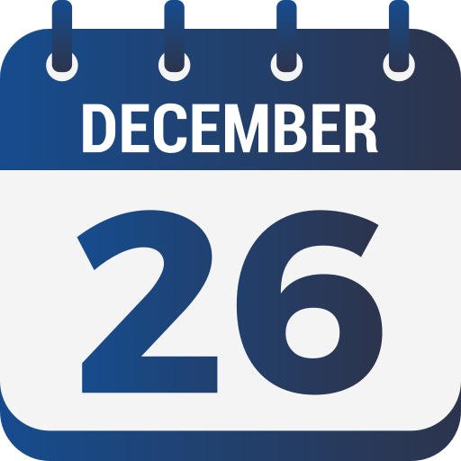 26 de diciembre icono gratis