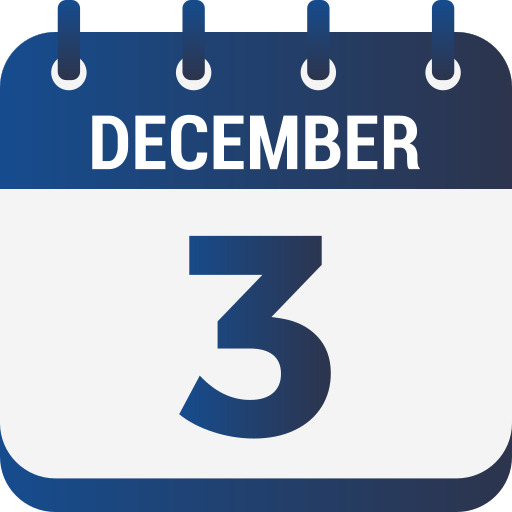 3 de diciembre icono gratis