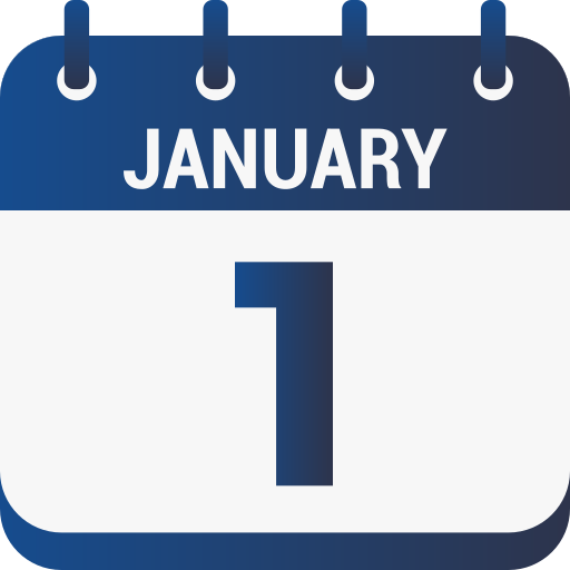 January 1 free icon