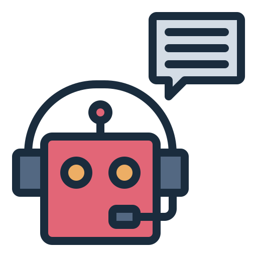 Chat Bot Generic color lineal-color icon