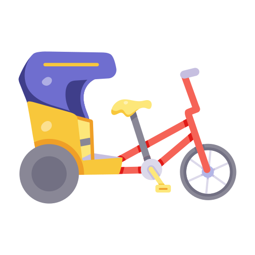 ciclo rickshaw icono gratis