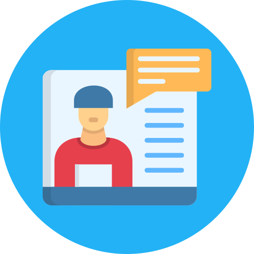 Narración icono gratis