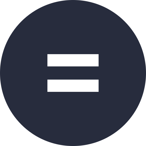 Equal Generic Black Fill Icon