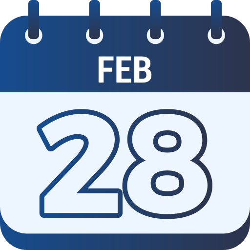 febrero 28 icono gratis