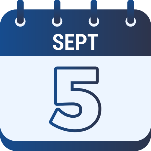 5 de septiembre icono gratis