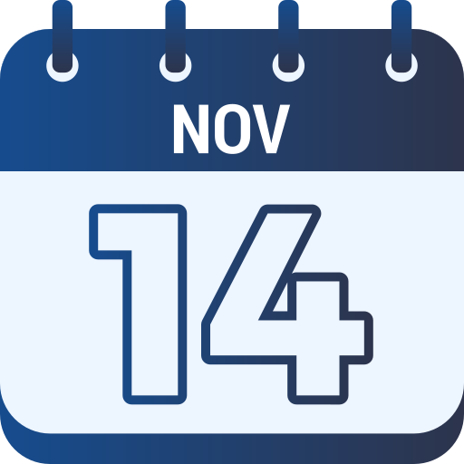 November 14 Generic gradient fill icon