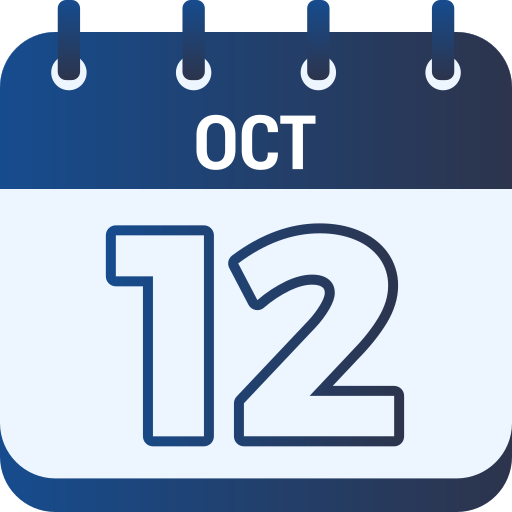 octubre 12 icono gratis