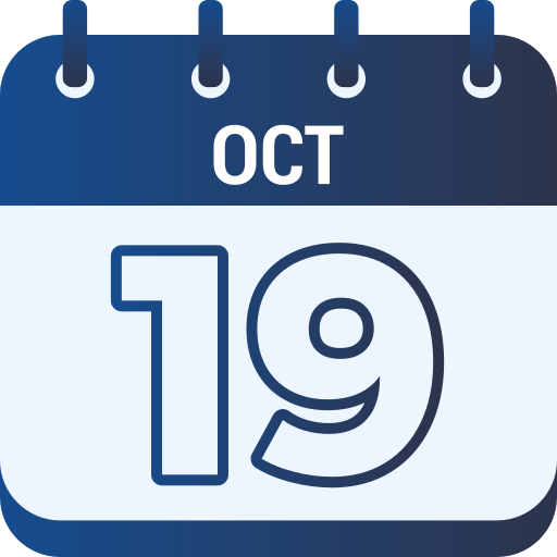 19 de octubre icono gratis