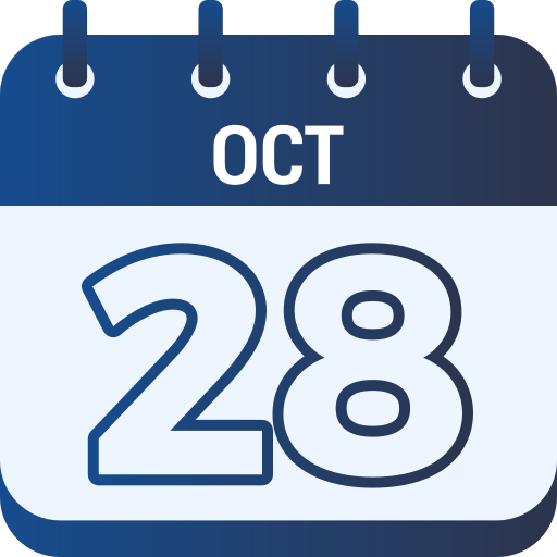 28 de octubre icono gratis