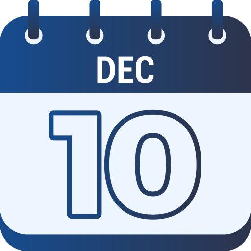 10 de diciembre icono gratis