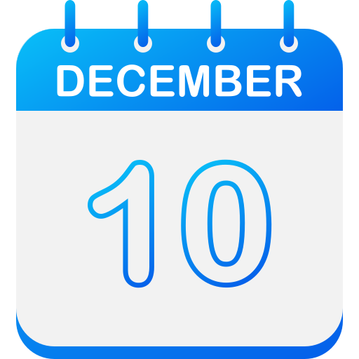 10 de diciembre icono gratis