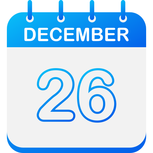 26 de diciembre icono gratis