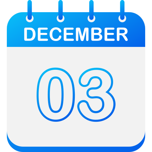 3 de diciembre icono gratis