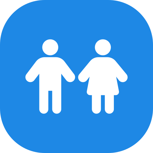 Male and female Generic color fill icon