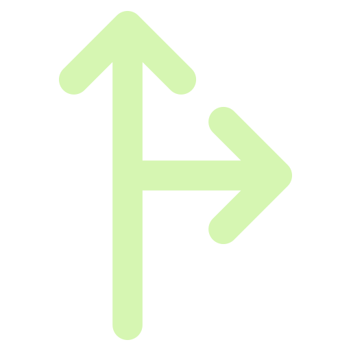 Go straight or right - Free arrows icons