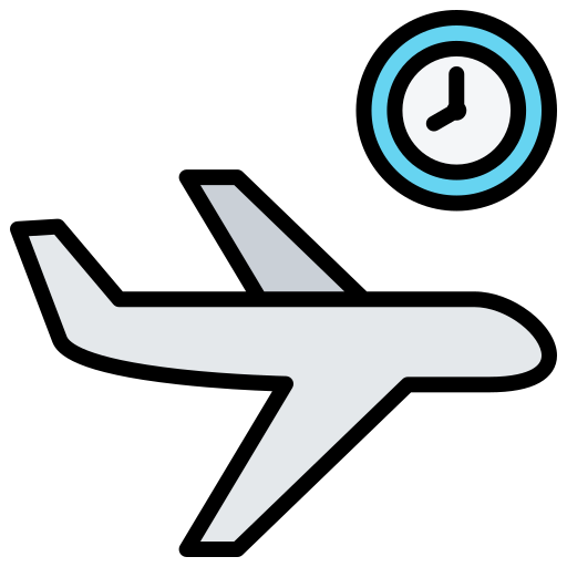 Flight time Generic color lineal-color icon