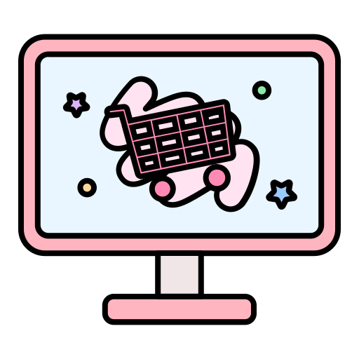 las compras en línea icono gratis