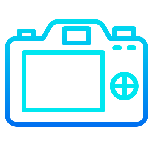 Camera back srip Gradient icon