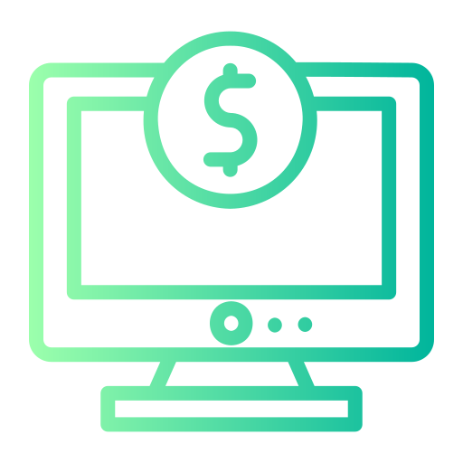 pago en línea icono gratis