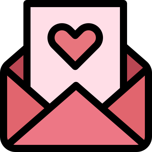 carta de amor icono gratis