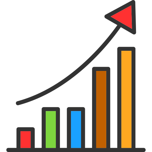 Growth graph Generic color lineal-color icon