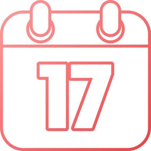 de diecisiete icono gratis