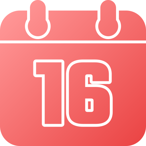 dieciséis icono gratis