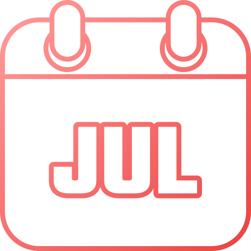 July Generic gradient outline icon