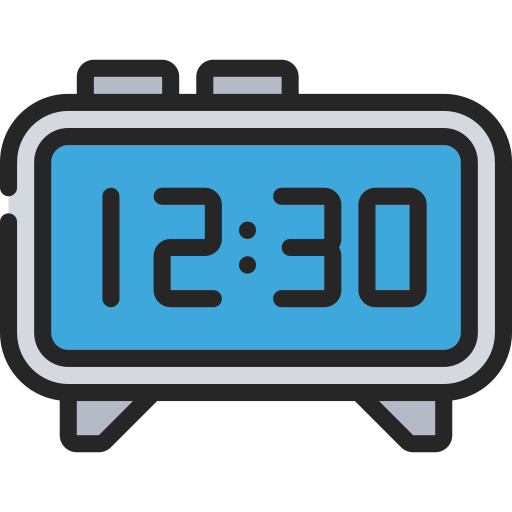 icono de reloj despertador digital, tipo plano 14587932 Vector en