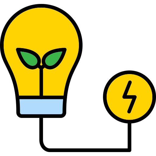 Éco lumière Icône gratuit