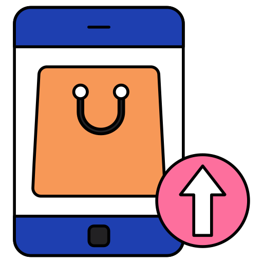 compras móviles icono gratis