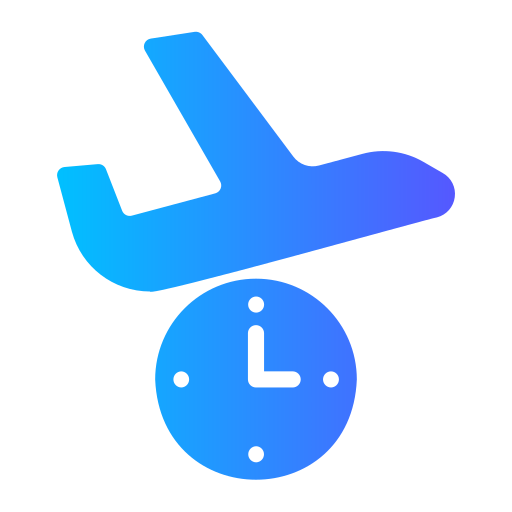 tiempo de vuelo icono gratis