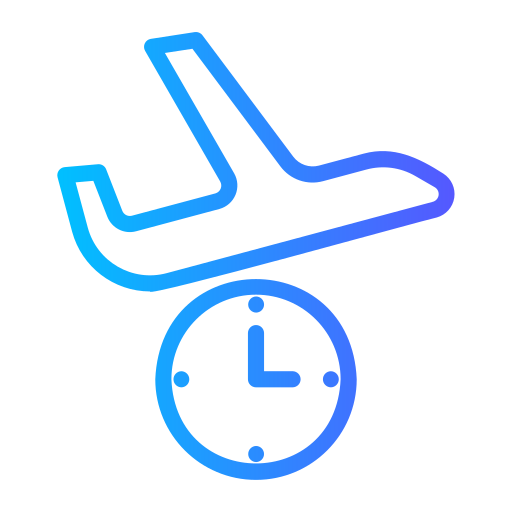 Flight time Generic gradient outline icon