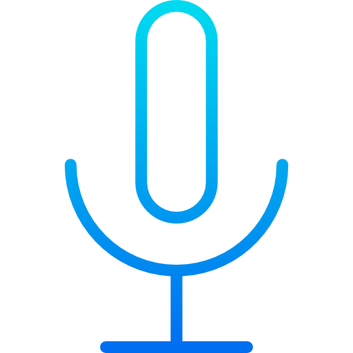 Microphone srip Gradient icon