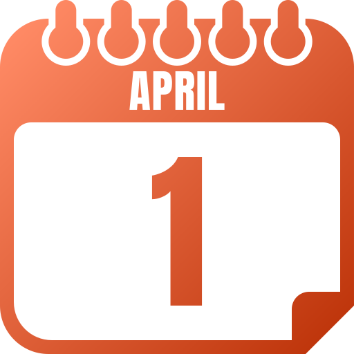 April 1 Generic gradient fill icon