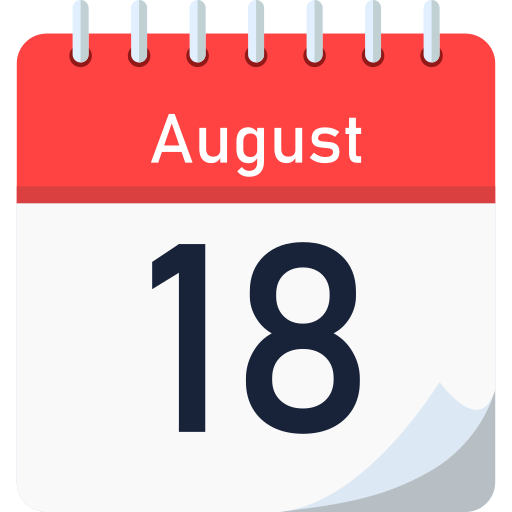 August 18 - free icon