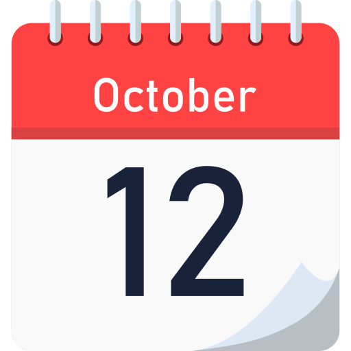 octubre 12 icono gratis