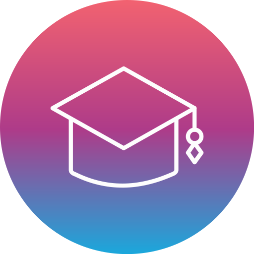 Graduation cap Generic gradient fill icon