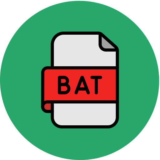 Bat file Generic color lineal-color icon