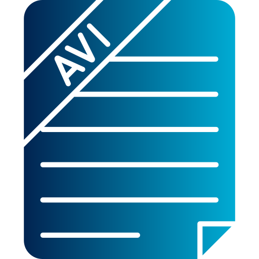 Avi file Generic gradient fill icon